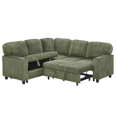 L-Shaped Sectional Sofa Bed