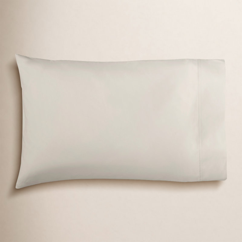 Ensemble de taies d'oreiller en percale de coton biologique brossé Emrik, Lit standard + deux taies d'oreiller standard