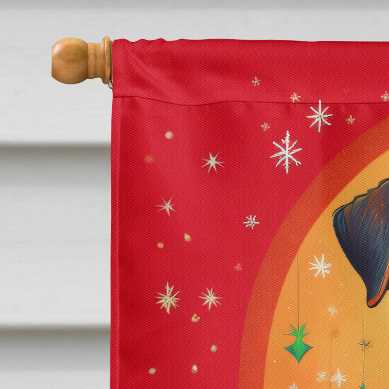 Drapeau de maison de Noël en polyester double face H 40 po x l 28 po