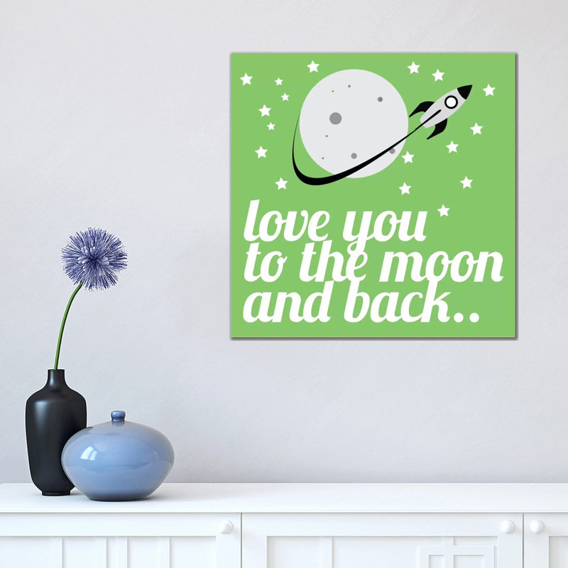 Love You To The Moon & Back by 5by5collective - Wrapped Canvas Print, 45.72 cm H x 45.72 cm W