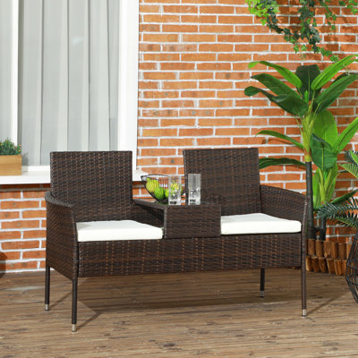 Lincolnshire 59cm Long Slat Seat with Cushions