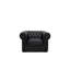 Fauteuil Chesterfield en cuir véritable 49 po Faciane-1175691161