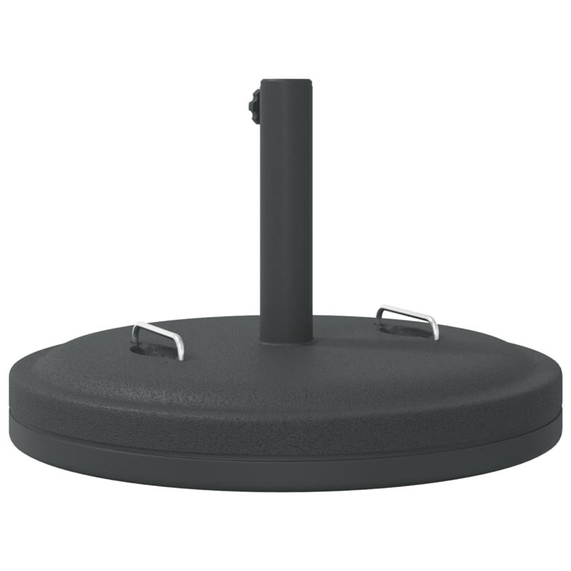 Base de parasol Vidaxl noir PE et béton rond contemporain