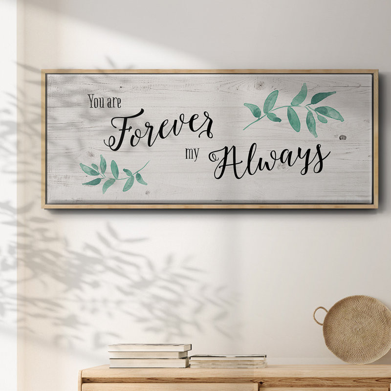Forever Always - toile encadrée, H 12 po x l 30 po