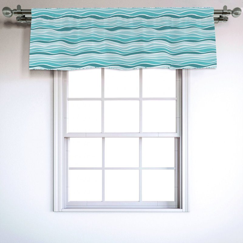Sateen Striped Ruffled Window Valance