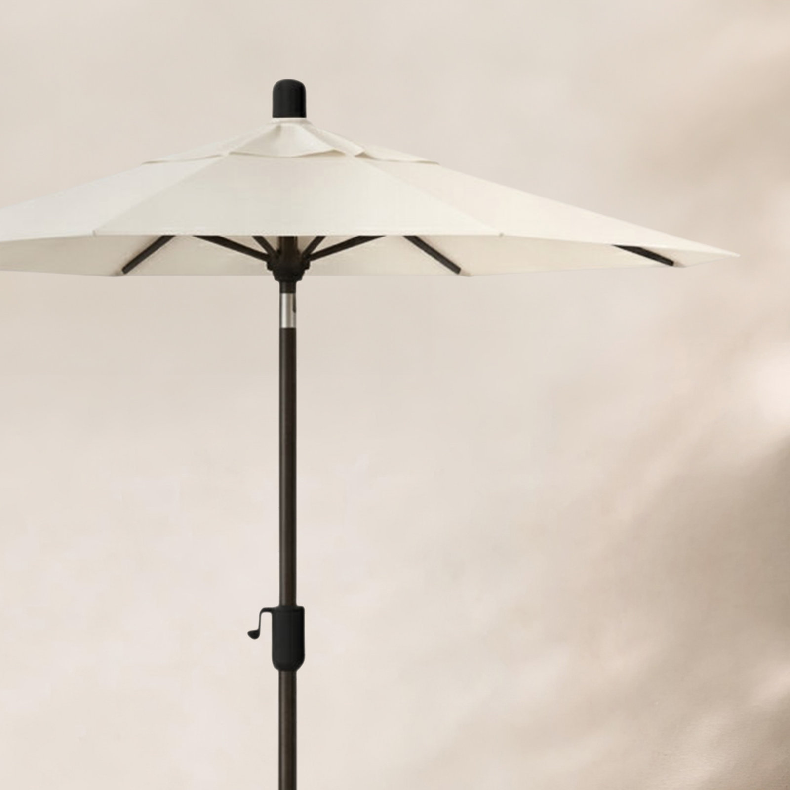 Natalie 6.2' Umbrella, Canvas Natural, Black Sapphire