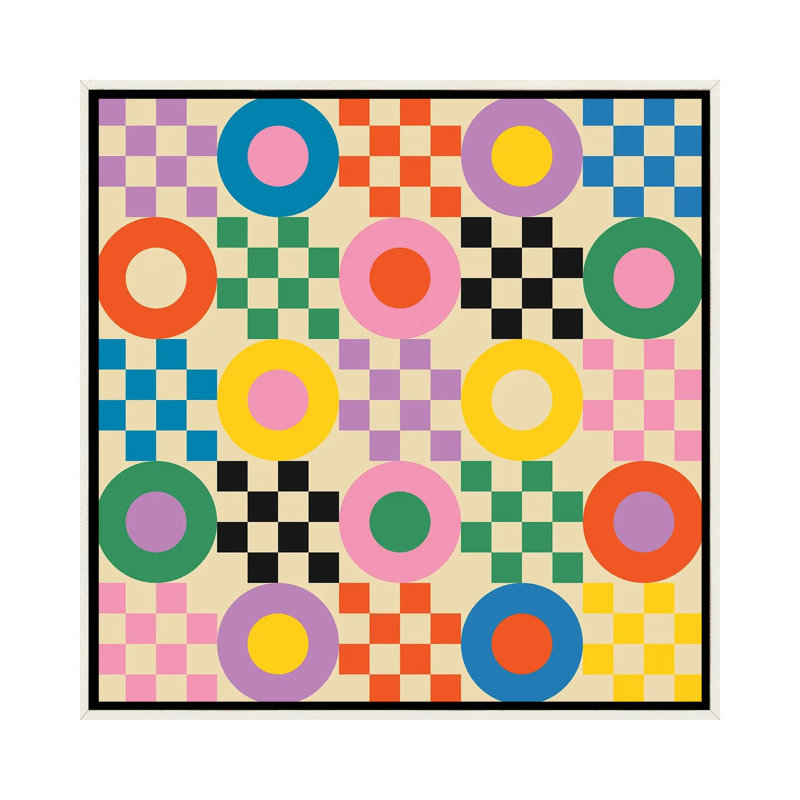 «Lucky Checkerboard», reproduction d'art sur toile encadrée, H 18 po x l 18 po, Toile à cadre flottant sans passe-partout