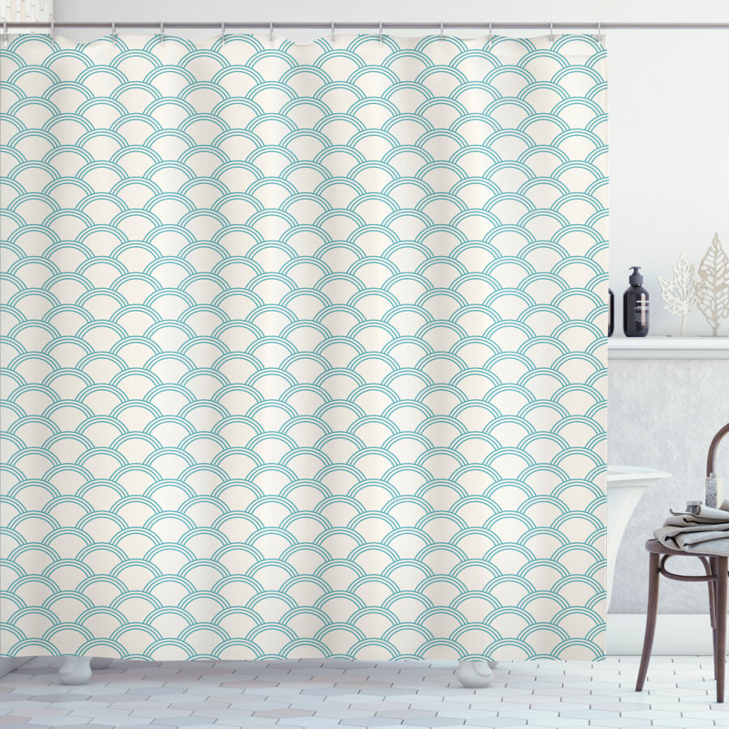 Shower Curtain with Hooks Included, 70"H x 69"W
