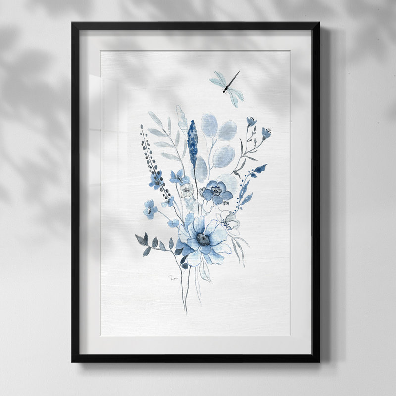 «Ocean Crush I», reproduction encadrée, Blanc, Papier avec cadre noir