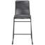 Chaises de bar en métal tissé gris anthracite - 2 pièces, conception rustique pour tabourets de salle à manger de style moderne, cadre