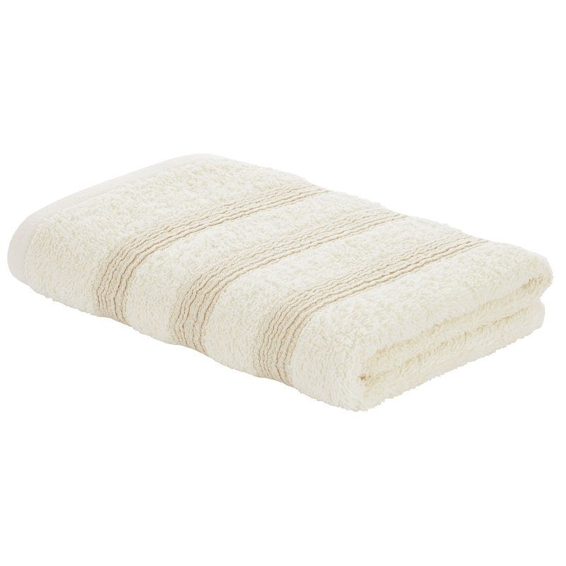 Lurex Bands Hand Towel, Cream/Gold