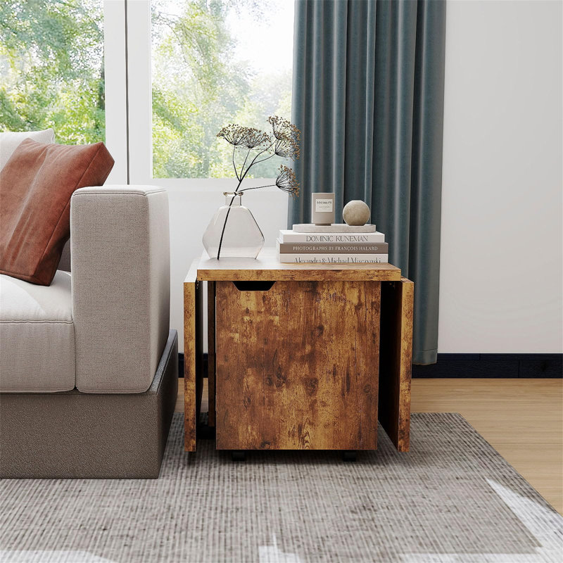 Coffee Table with Storage, Brown 