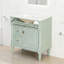 Meuble-lavabo autoportant avec lavabo, tiroir rabattable, tablette réglable et poignées en métal pour les salles de bain modernes-1216928652