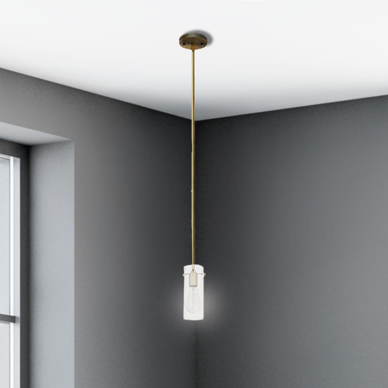Luminaire suspendu cylindrique à 1 lumière Devantae