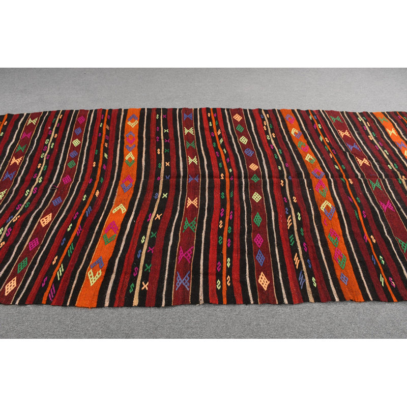Tapis turc tissé à la main de style anatolien rétro kilim turc parfait pour la décoration de salon