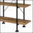Rustic Oak And Black 5-Shelf Bookcase With Ample Storage And Modern Elegance, Perfect For Home And Office Use.