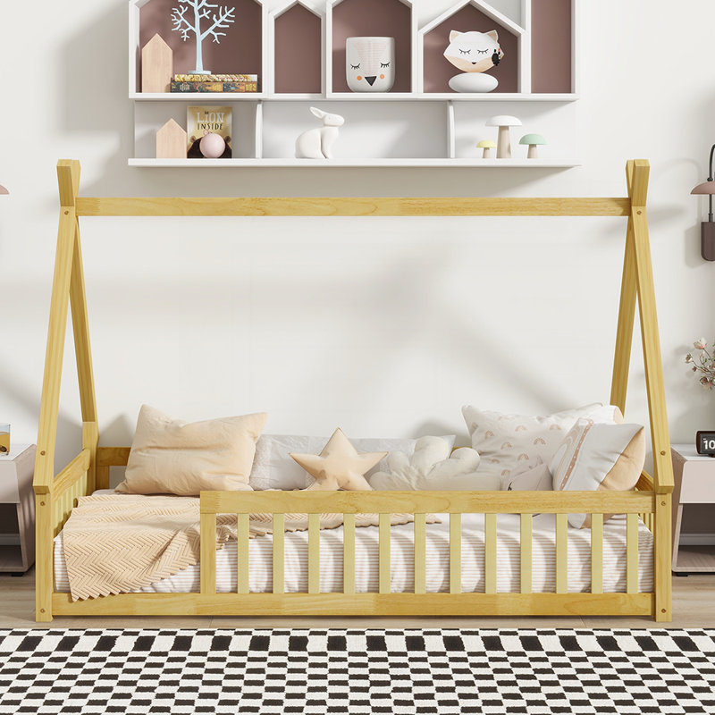 Lit simple en forme de tente, Naturel