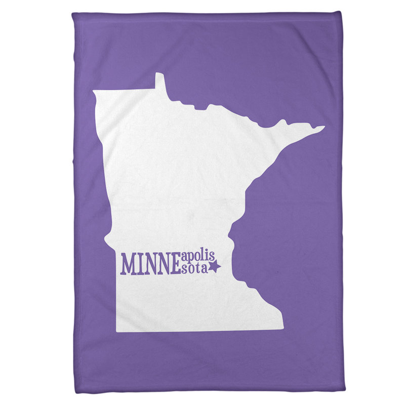 Jeté polaire minneapolis minnesota, l 62,5 po x L 82,5 po, Mauve