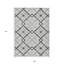 Tapis intérieur gris anthracite lavable 9 pi x 12 pi géométrique