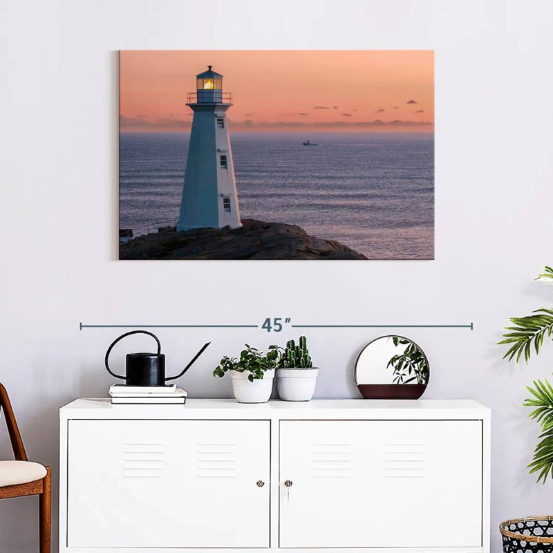 Aletra Boat And Cape Spear Lighthouse, 32" H x 48" W