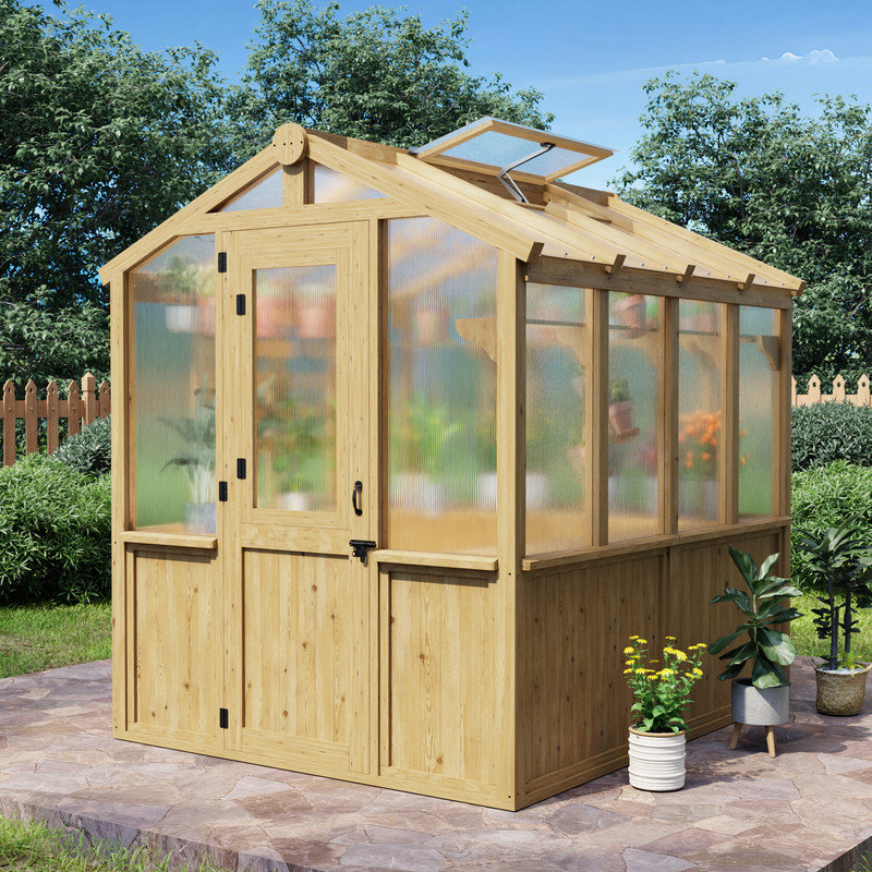 Wooden Polycarbonate Greenhouse