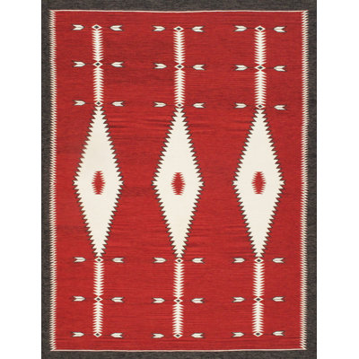 Tuscany Hand-Woven Red Wool Area Rug