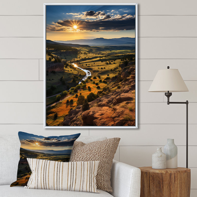 Barraco Colorado Landscape III - reproduction d'art sur toile, Cadre flottant blanc, H 32 po x l 24 po x P 1 po