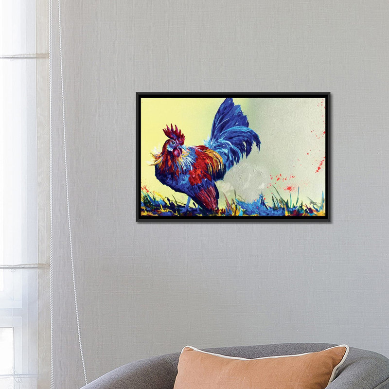 «Dutch Bantam», reproduction sur toile, H 18 po x l 26 po x P 1,5 po, Toile avec cadre noir, Pas de tapis
