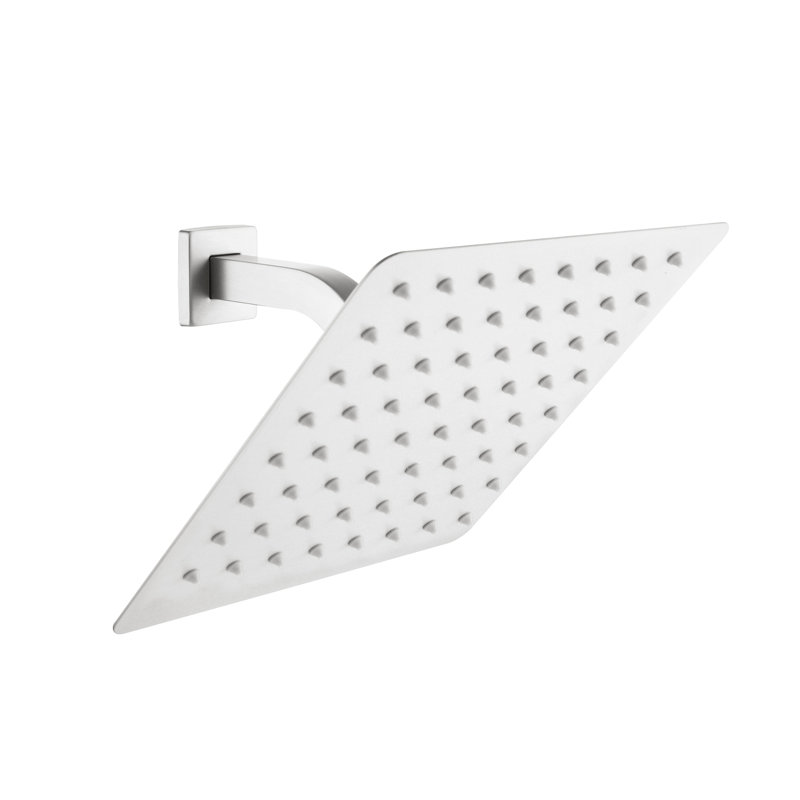 304 Stainless Steel Waterfall For Bathroom Shower - Self-Cleaning Nozzles In Thin Brushed Nickel Rainfall Head With