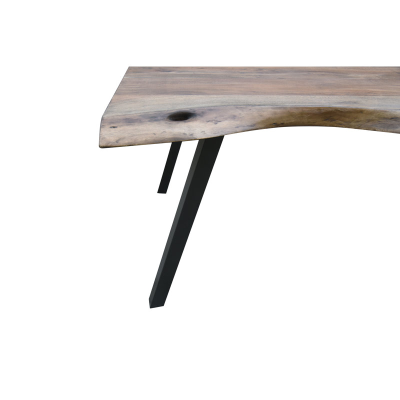 Laub Acacia Solid Wood Top Metal Base Dining Table