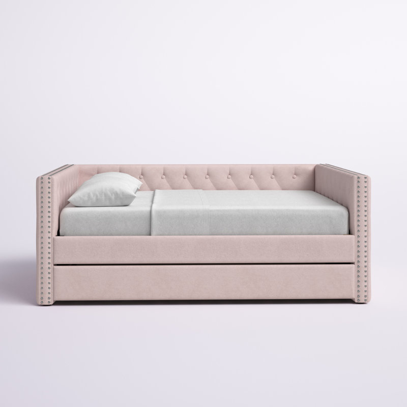 Florissant Upholstered Daybed, Full, Pink