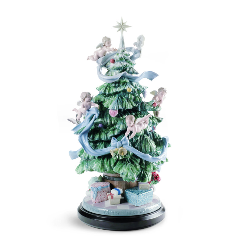Limited Edition Lladro Porcelain Christmas Tree Sculpture