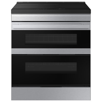 Samsung Bespoke Smart Slide-In Induction Range 6.3 cu. ft. in Stainless Steel with Flex Duo & Ambient Edge Lighting in Stainless Steel -  NSI6DG9550SRAA