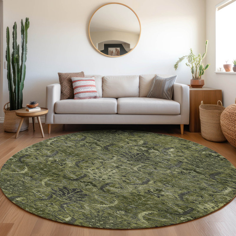 Tapis intérieur / extérieur vert Rustica , 2 pi 6 po x 3 pi 10 po