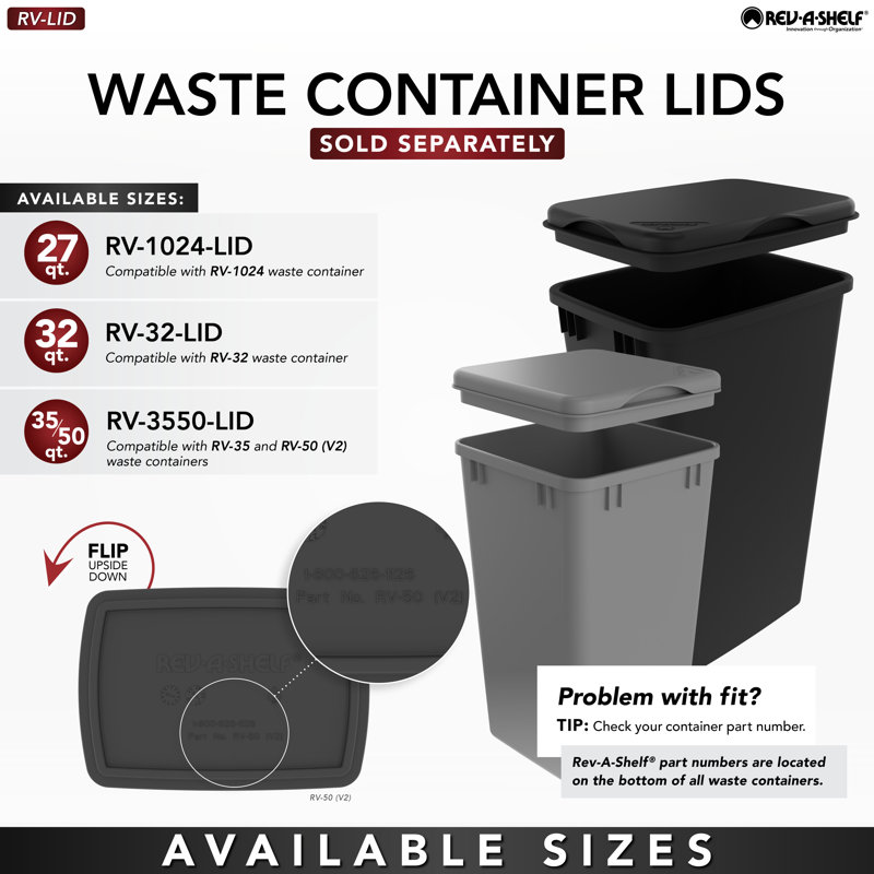 White Steel Pullout Waste/Trash Container