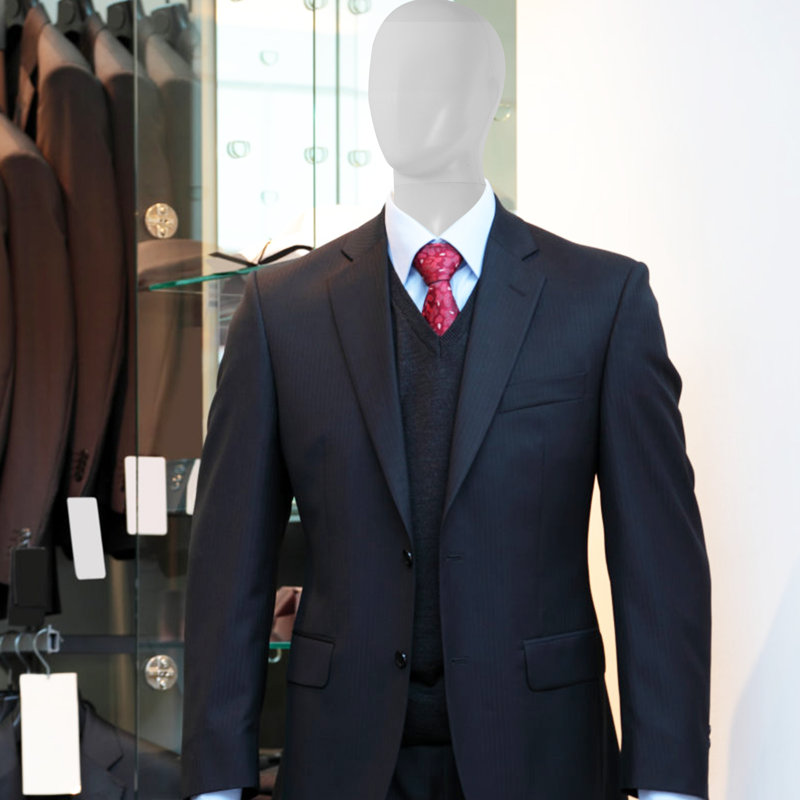 73 Inch White Adjustable Male Mannequin with Metal Base Stand