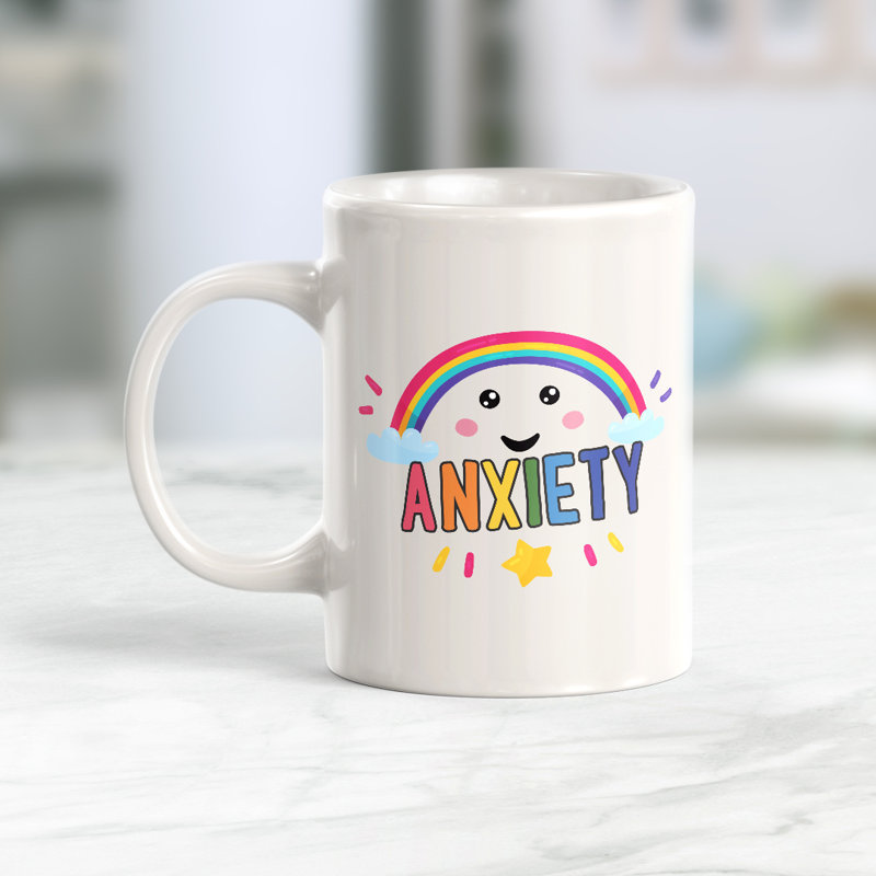 Tasse à café Anxiello anxiété, 11 oz, Céramique