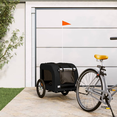 vidaXL Dog Bike Trailer Bicycle Trailer Bike Carriage Oxford Fabric and Iron