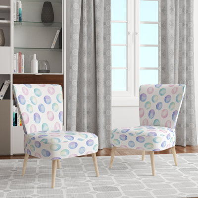Kids Candy Upholstered Chair - Sweet Circles Purple Side Chair