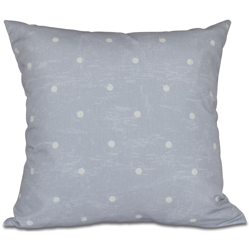 Housse et insert de coussin carré extérieur Surf, Sand & Sea Dot, H 18 po x l 18 po, Gris