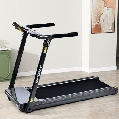 3.5hp Compact Treadmill - 14km/h, Heart Rate Sensor Included Home Gym Portable, Design