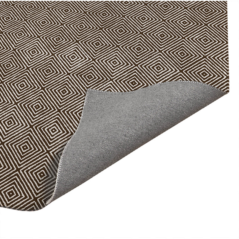 Tapis de cuisine Ikat, Rectangle 5 pi x 7 pi, Brun moka