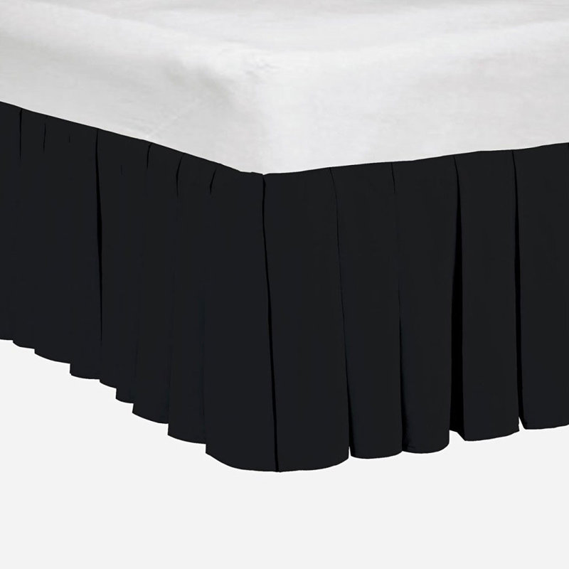 Ruffled Bed Skirt, King, Jet Black