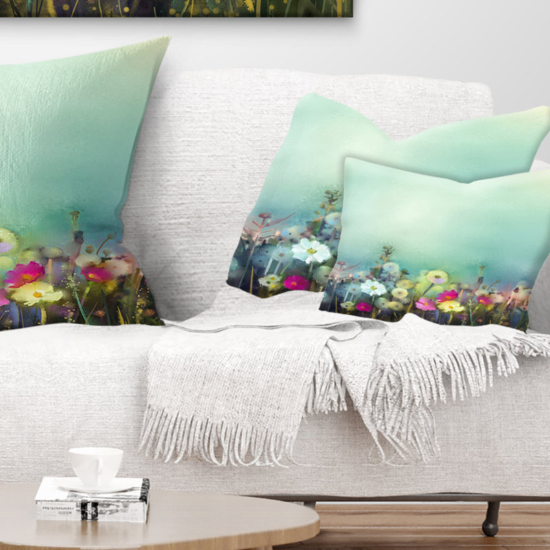 Coussin Dandelion Poppy and Daisy, Rectangle, 12 po x 20 po