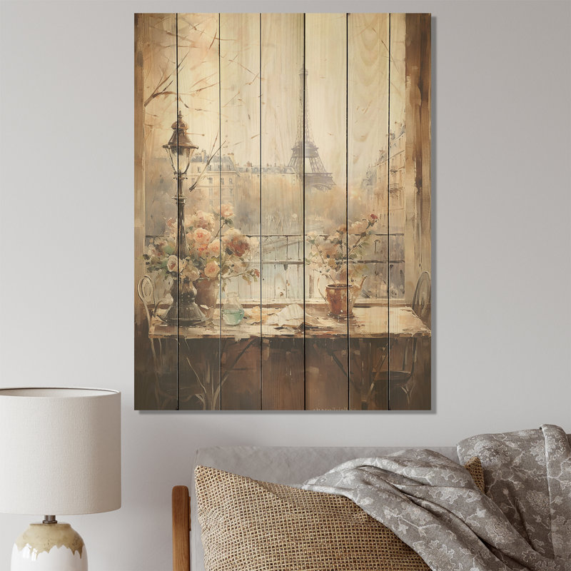 Paris Spring Elegance II - City Paris sur impression sur bois, H 40 po x l 30 po