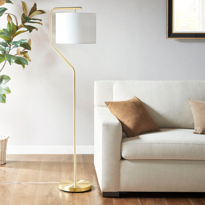Lampe sur pied angulaire en métal