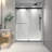 5476 Inch North American Frameless Double Sliding Matte Black Shower Door With Adjustable Soft Closing Function 8Mm Tempered Glass With Nano Easy Cleaning And Stick Explosion-Proof Menbrance-119845687