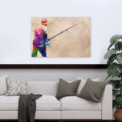 «Vibrant Fishing Art», art mural contemporain