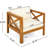 Wood Club Armchair, Of 2, Waterproof Fabric, Finish, Elegant Outdoor Furniture Look-406934991