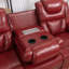 Fauteuil inclinable manuel de cinéma maison avec console centrale et bande lumineuse à DEL pour le salon-502993413